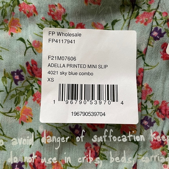 NEW Free People One Adella Printed Mini Slip Dress - Picture 9 of 14